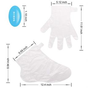 img 3 attached to 🧤 200pcs Paraffin Bath Liners: Gloves, Foot Covers & Thermal Bags for Hand & Foot Care with Stickers