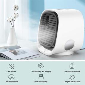 img 2 attached to Evaporative Conditioner Humidifier Noiselessness Adjustable