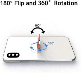 img 1 attached to Attom Tech Прозрачный держатель для телефона с кольцом и функцией вращения на 360°, прозрачная подставка для пальца на мобильный телефон iPhone X 8 7 Plus 6S 6 5s 5 SE, Galaxy S9 S8 S7 S6 Edge (Розовое золото)