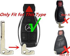 img 2 attached to 🔑 KAWIHEN Uncut Transponder Ignition Key: Keyless Remote Fob Replacement for Mercedes Benz IYZ3312 - 4 Buttons