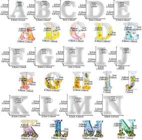 img 3 attached to Набор силиконовых форм из 27 штук: буквы алфавита и формы сердечек, идеально подходит для мыла, свечей, воска, полимерной глины - большой размер, высота 2,4 дюйма