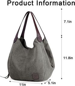 img 3 attached to 👜 PHABULS Multi-Pocket Shoulder Handbag in Grey - Women's Handbags & Wallets for Shoulder Bags