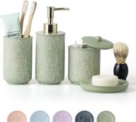 🌿 virtune premium pastel green bathroom accessories set - stylish boho decor for your green-themed bathroom logo
