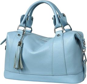 img 4 attached to 👜 Stylish Leather Shoulder Handbags and Wallets for Women: Women's Handle Handbags & Totes