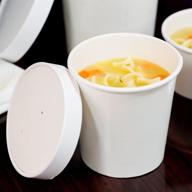 🌱 environmentally friendly kraft soup bowls with lids - ideal for restaurants, take-outs, or on-the-go lunch (25/pack, 8 oz) logo