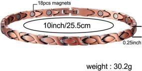 img 3 attached to Copper Bracelet Anklet for Women: 10.0 inches Adjustable Ankle Bracelet - Style and Healing Bracelet in One!