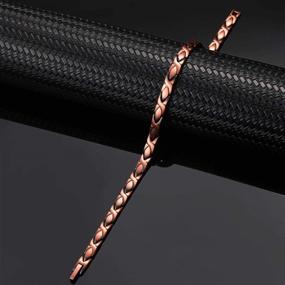 img 2 attached to Copper Bracelet Anklet for Women: 10.0 inches Adjustable Ankle Bracelet - Style and Healing Bracelet in One!