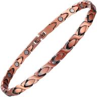 copper bracelet anklet for women: 10.0 inches adjustable ankle bracelet - style and healing bracelet in one! logo