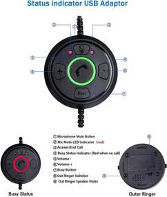 img 2 attached to Jiade Noise Cancelling USB Headset with Microphone for PC - One Ear Computer Headphones for UC Softphones, Teams, PC, Laptop, Skype, Webinar, Office, Call Center with Voice Recognition