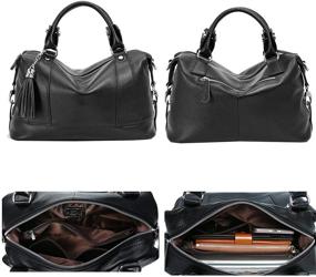 img 2 attached to 👜 Women's Leather Shoulder Handle Handbags - Totes with Wallets