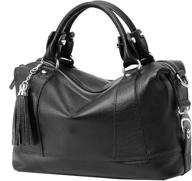 👜 women's leather shoulder handle handbags - totes with wallets logo