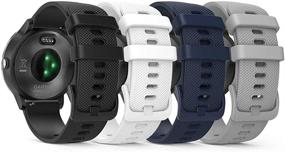 img 4 attached to 📲 Замена ремешка на запястье TUSITA 20 мм для Garmin Vivoactive 3 Music, Venu Sq, Vivomove HR, Approach S40, Forerunner 245, Galaxy Watch 4 Classic 42 мм, Amazfit GTS 2 2e Mini, Bip U, Ticwatch E3.