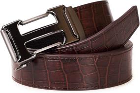 img 2 attached to Leather Ratchet Automatic Adjustable 2F752309 Men's Accessories and Belts