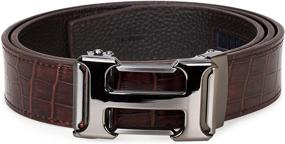 img 3 attached to Leather Ratchet Automatic Adjustable 2F752309 Men's Accessories and Belts