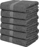 🛀 simpli-magic gray bath towels - pack of 6 logo