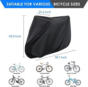 img 3 attached to 🚲 Ultimate Protection with Asika Waterproof Bike Cover: Rain, Sun, UV, Dust, Wind, and Snow-Proof Storage Solution for Mountain Bikes