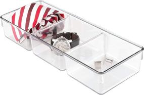 img 3 attached to 🗂️ Clear 13-inch by 5-inch by 2.25-inch InterDesign Linus Dresser and Vanity Drawer Organizer