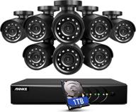 📷 annke 5mp lite security camera system - outdoor 8 channel h.265+ dvr with 8x1920tvl ip66 weatherproof home cctv cameras, smart playback & instant email alert - includes 1tb hard drive - e200 logo