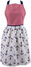 img 4 attached to 🧣 DII Nautical Collection Anchors Away Kitchen Apron - Stylish Maritime Protection for Home Cooks