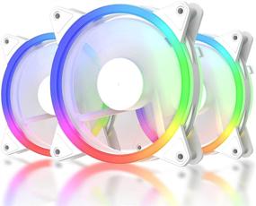 img 4 attached to ⚡ Enhance PC Performance with upHere 120mm RGB LED White Cooling Fan - Ultra Quiet & High Airflow - 3 Pack with Remote Control (RGB06-3)