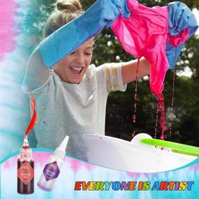 img 2 attached to 🎨 Emooqi DIY Tie Dye Kits with 26 Colors Fabric Dye, Rubber Bands, Gloves, Spoon, Funnel, Apron, and Table Covers - Perfect for Craft Arts, Textile Party, and Handmade Projects
