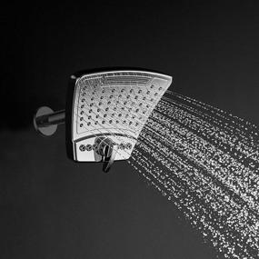 img 3 attached to 🚿 Enhance Your Shower Experience with PULSE ShowerSpas 2056-CH PowerShot Air-Infused Curved 3-Pattern Showerhead, 8", Polished Chrome Finish