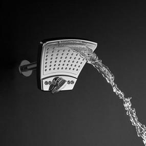 img 1 attached to 🚿 Enhance Your Shower Experience with PULSE ShowerSpas 2056-CH PowerShot Air-Infused Curved 3-Pattern Showerhead, 8", Polished Chrome Finish