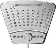 🚿 enhance your shower experience with pulse showerspas 2056-ch powershot air-infused curved 3-pattern showerhead, 8", polished chrome finish logo