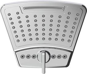 img 4 attached to 🚿 Enhance Your Shower Experience with PULSE ShowerSpas 2056-CH PowerShot Air-Infused Curved 3-Pattern Showerhead, 8", Polished Chrome Finish