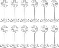 📸 shappy 12 пакет держателей номеров столов: серебристые держатели фотографий в форме круга для карточек мест, меню и бумажных клипс. логотип