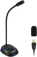 🎙️ soulion usb microphone with mute knob |omni-noise canceling mic for computer with rgb light | plug & play pc/mac/windows recording, gaming, youtube, streaming logo