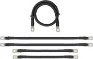 aftermarket 1/0 gauge golf cart battery cables fits ezgo medalist 36v 36 volt golf carts (1986 to 1994) 5 piece set logo