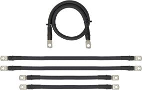 img 4 attached to Aftermarket 1/0 Gauge Golf Cart Battery Cables Fits EZGO Medalist 36V 36 Volt Golf Carts (1986 To 1994) 5 Piece Set