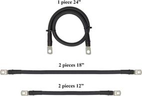 img 3 attached to Aftermarket 1/0 Gauge Golf Cart Battery Cables Fits EZGO Medalist 36V 36 Volt Golf Carts (1986 To 1994) 5 Piece Set