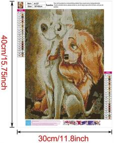img 2 attached to 🎨 Ratizi наборы для творчества 5D Алмазная живопись для взрослых - Расслабляющий декор для домашней стены, тема с собаками, полное покрытие, 30х40 см