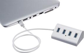 img 3 attached to 💻 Silver Aluminum Hub Connector: Amazon Basics USB 3.1 Type-C to 4-Port