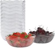 🍲 homecredibles 12-pack clear plastic bowls - reusable, microwave and dishwasher safe - ideal for serving/prep of soup, salad, snacks, desserts, and candy logo
