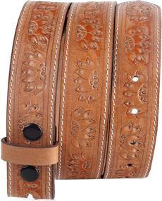 img 4 attached to Western Leather Engraved Interchangeable Buckles