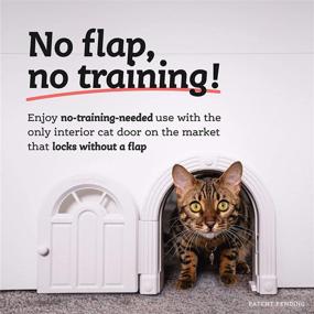 img 2 attached to Interior Cat Door - Non-Flap Cat Door for Interior Door, Interior Cat Door for Cats Up to 20 lbs, Easy DIY Installation, Securely Mounted in Minutes, No Training Required...