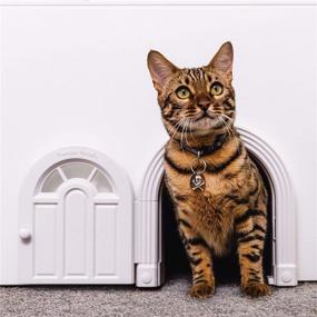 img 4 attached to Interior Cat Door - Non-Flap Cat Door for Interior Door, Interior Cat Door for Cats Up to 20 lbs, Easy DIY Installation, Securely Mounted in Minutes, No Training Required...