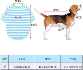 img 3 attached to URATOT 9 Pieces Dog Striped T-Shirt - Colorful Pet Outfits for Dogs and Cats: Breathable, Stylish, and Sweatshirt included!