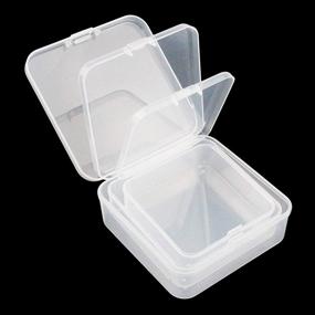 img 1 attached to 📦 27-Piece Thintinick Clear Plastic Storage Containers Box Set with Hinged Lid for Beads and Small Craft Items (Assorted Sizes)