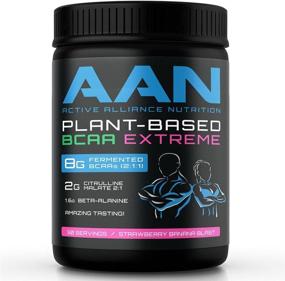 img 4 attached to 🍓 AAN Organic Plant-Based BCAAs - 8g Non-GMO Vegan BCAAs per Serving (30 Servings, Strawberry Banana)