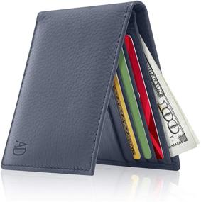 img 2 attached to REAL LEATHER Slim Bifold Wallets