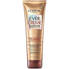 img 4 attached to L'Oreal Paris EverCreme Sulfate Free Shampoo: Hydration for Dry, Brittle or Color Treated Hair, with Apricot Oil - 8.5 Fl Oz (Pack of 1)