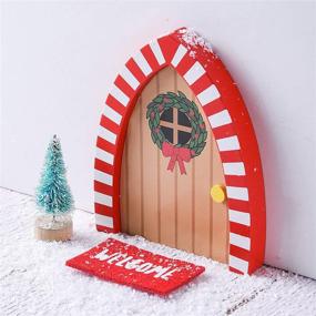 img 4 attached to Xitong Enchanted Elf Magic Girl Doors - Pretend Playset for Christmas Elf Decoration, Santa's Elf Enchanted Door Outdoor Christmas Decor, Perfect for Elf's Night Before Christmas - Magic Elf Door Kit