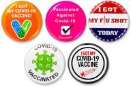 vaccine button pins vaccinated notification logo