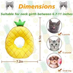 img 3 attached to 🐱 GABraden Adjustable Cat Recovery Collar: Soft Edge Elizabethan Cone for Cats After Surgery - Cute Toast Neck E-Collar 9.84x9.45x2in