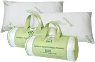 imountek бамбуковая вискозная дышащая подушка с памятью формы и съемным чехлом для подушки - премиальные подушки для сна - подходит для спящих на спине/животе/боку, бамбуковые охлаждающие подушки для кровати (размер king) - 2 штуки логотип