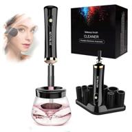 💄 enhanced makeup brush cleaner: ultimate automatic cosmetic brush spinner (jet black) logo